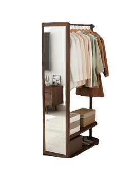 Вешалка для пальто и шляп из массива дерева Xk, туалетное зеркало, встроенная вешалка, Напольные полки для хранения в спальне, Гостиная