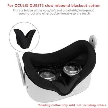 2 шт./компл. Силиконовая Накладка Для носа Виртуальной Реальности, Затеняющая Крышку для Oculus Quest 2, Поддерживающий Держатель, Блокирующая Свет Накладка Для Аксессуаров Виртуальной Реальности, Гарнитура