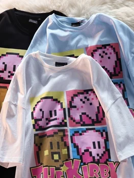 Женская хлопковая футболка Deeptown Harajuku с графическим рисунком, японская уличная одежда, топы для пар, повседневные футболки в стиле панк оверсайз, футболки Kpop для женщин
