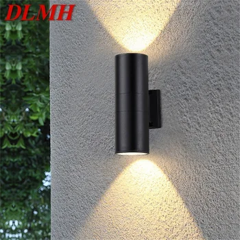 Наружный светодиодный настенный светильник DLMH, круглые суперяркие водонепроницаемые бра для патио, креативные декоративные элементы для виллы с садом на крыльце