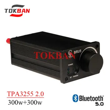 Tokban 300 Вт * 2 TPA3255 2-канальный Стереоусилитель Цифровой УСИЛИТЕЛЬ Высокой мощности Bluetooth 5.0 Настройка Эквалайзера Сабвуфер HIFI Усилитель класса D.