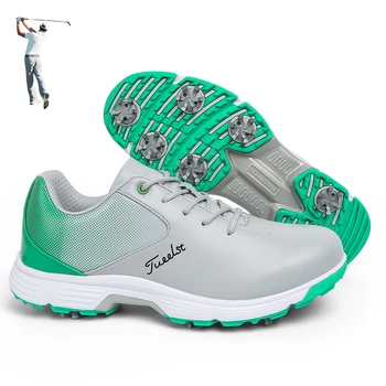Мужские профессиональные кроссовки для гольфа, нескользящие тренировочные кроссовки для гольфа, удобная водонепроницаемая обувь для гольфа высокого качества