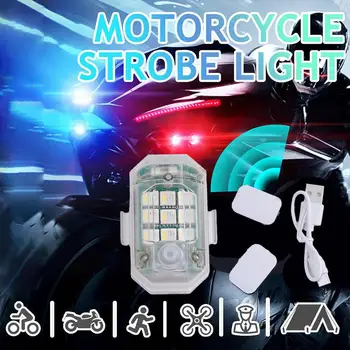 Беспроводной пульт дистанционного управления, Лампа-вспышка, Предупреждающий индикатор для автомобиля, мотоцикла, Дрона, скутера, палатки, наружного фонаря для защиты от столкновений