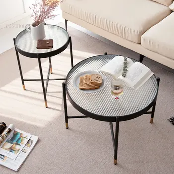 Журнальные столики из массива дерева в скандинавском стиле, легкая роскошная мебель для гостиной, диван из ротанга, приставной столик, современный креативный простой угловой столик