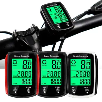 Мини-велосипед Со Светящимся кодом, Велосипедный Проводной Английская версия, Одометр с подсветкой, Измеритель скорости на шоссе, Горном велосипеде с сенсорным экраном