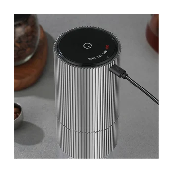 Электрическая кофемолка Автоматическая мельница для специй в зернах Кофеварка для приготовления эспрессо USB Зарядное устройство Кофемолка Черная