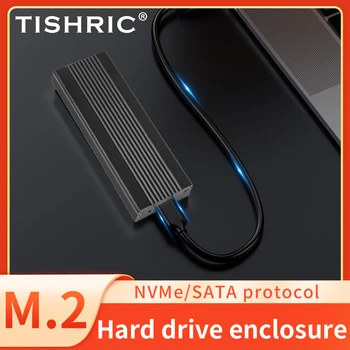 TISHRIC SSD M2 Адаптер NVME Корпус внешнего жесткого Диска M.2 К Адаптеру USB Type C Для NVME PCIE NGFF SATA M/B Key HDD Box
