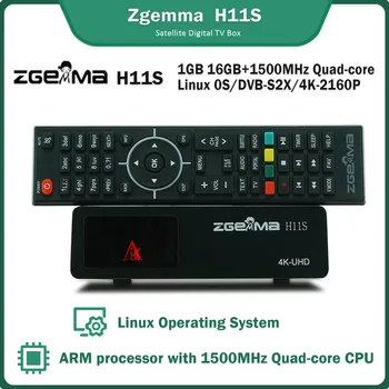 Совершенно Новый 4K UHD Спутниковый Ресивер ZGEMMA H11S 2160P с DVB-S2X Linux IPTV Box HDMI 2,0 USB2.0 Спутниковый Цифровой Smart TV Box