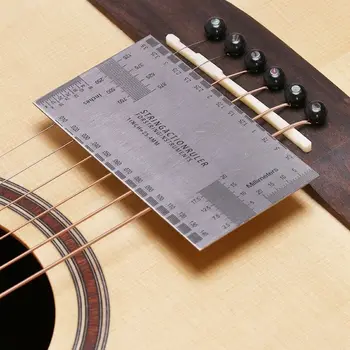 Спецификация гитарных струн Подушка Шкала Измерительная Линейка для гитары Электрические Гитарные детали из нержавеющей стали Аксессуары