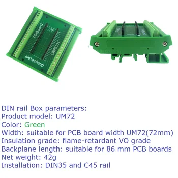 2x Клеммная колодка с винтовым креплением на DIN-рейку, адаптер модуля расширения GPIO для платы разработки Raspberry Pi Pico RP2040 MCU