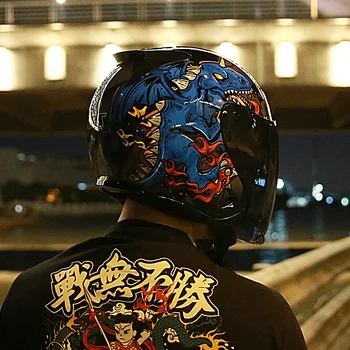 Электрический мотоциклетный шлем для мужчин и женщин four seasons half helmet DOT