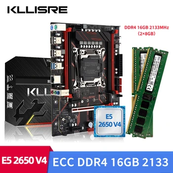 Kllisre kit xeon x99 материнская плата комбинированная LGA 2011-3 E5 2650 V4 процессор 2шт X 8 ГБ = 16 ГБ 2133 МГц DDR4 ECC память