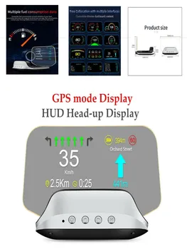 C3 Plus OBD2 HUD Проектор Автоматической Навигации GPS EOBD Спидометр Головной Дисплей Автомобильные Аксессуары Бортовой Компьютер