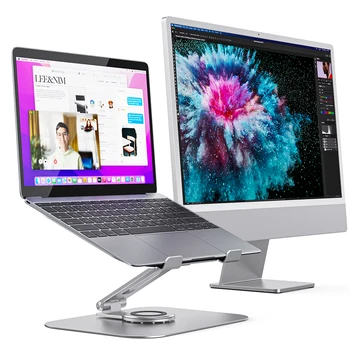 Подставка для ноутбука, стойка для стола, регулируемый на 360 градусов Алюминиевый Компьютерный стенд для MacBook Air Dell HP Xiaomi Huawei