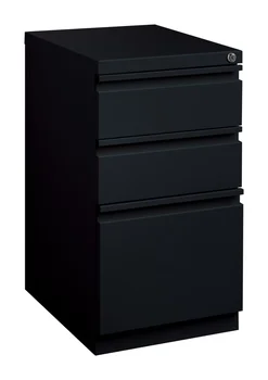 20-дюймовый глубокий картотечный шкаф на подвижном пьедестале с 3 выдвижными ящиками Box-Box-File, ширина букв, черный archivador de