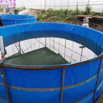 Брезентовый резервуар диаметром 3 м, толстый ПВХ, пруд для разведения рыбы, круглое водохранилище, плавательный бассейн, можно настроить размер