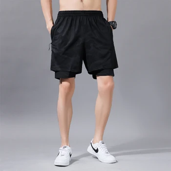 Мужские быстросохнущие спортивные шорты для бега, новинка 2023 года, летние повседневные классические мужские черные брюки Trouers