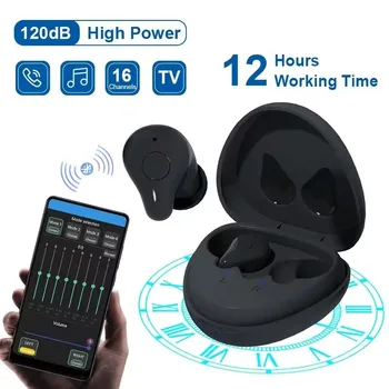 Слуховой аппарат Bluetooth Подключение к перезаряжаемому телефону Шумоподавляющий усилитель звука Слуховые аппараты Водонепроницаемые наушники от глухоты