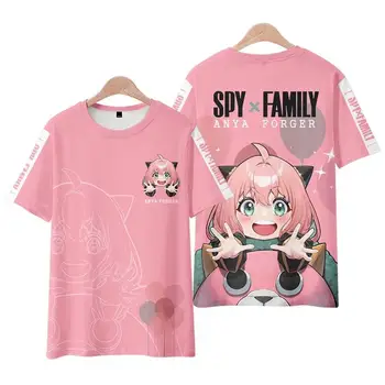 Spy X Family, Футболки с 3D Принтом, аниме Kawaii Girl Anya, Модная футболка Оверсайз Для мальчиков, Harajuku, Детские Футболки, Топы, Одежда для девочек
