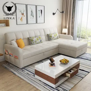 Многоцветные Дополнительные диваны-кровати, прочный тканевый диван, раскладывающийся диван-кровать, мебель для гостиной, Удобный и простой диван-кровать