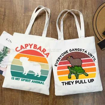 Сумки для покупок Capybara, Хозяйственная сумка, сумка-тоут, Capybaras - это Мои Духовные Животные, Сумка Через плечо, Холщовые Сумки, Большая сумка для колледжа