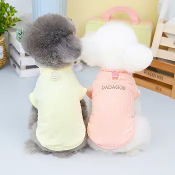 Летняя футболка для девочки и собаки, Весенний хлопковый жилет для щенков для маленьких средних собак, рубашка принцессы чихуахуа, классная одежда для прогулок