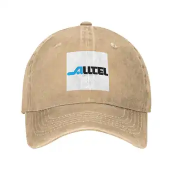 Модная качественная джинсовая кепка с логотипом Alltel, вязаная шапка, бейсболка