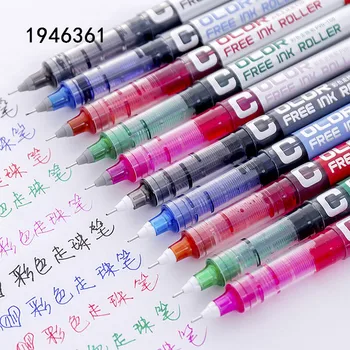 Высококачественная многоцветная Гелевая ручка с чернилами большой емкости, Канцелярские принадлежности для студентов, школы, офиса, Шариковая ручка с тонким роликом, Новая