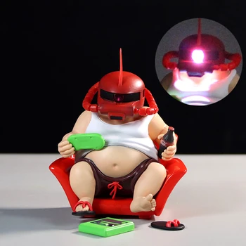 Аниме-фигурка Zasf Fat Man Zaku Протеиновый порошок Muscle Man Fitness Expert Zaku Светящаяся фигурка Модель игрушки