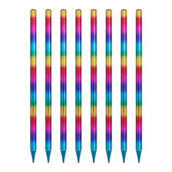 12 Упаковок карандашей HB Rainbow, обмакнутых в верхний круглый стержень с теплопередачей, канцелярские принадлежности для пишущих ручек для учащихся начальной школы