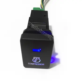 кнопка включения камеры компрессора с подсветкой синими светодиодными передними противотуманными фарами для Toyota Prado Camry Corolla PRIUS Yaris RAV4