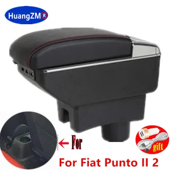 Для Fiat Punto II 2 Подлокотник Для Fiat Punto II 2 Коробка для подлокотников Модифицированные детали Внутренний ящик для хранения аксессуаров USB LED