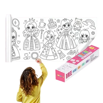 Детский рулон бумаги для рисования, рулон бумаги для рисования, детские художественные наклейки для раскрашивания стен