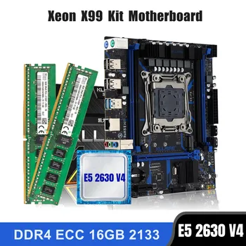 Комбинированный комплект материнской платы Kllisre X99 LGA 2011-3 Xeon E5 2630 V4 CPU DDR4 16 ГБ (2ШТ 8G) ECC-памяти 2133 МГц