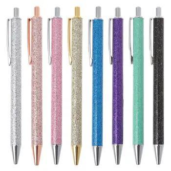 Роскошная металлическая шариковая ручка 1,0 мм с блестящими масляными ручками Канцелярские принадлежности Sch W3JD