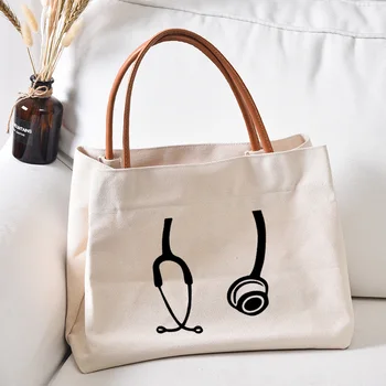 Сумка для медсестер со стетофоном, рабочая сумка, подарок для медсестер, женская модная пляжная сумка, хозяйственная сумка, сумочка
