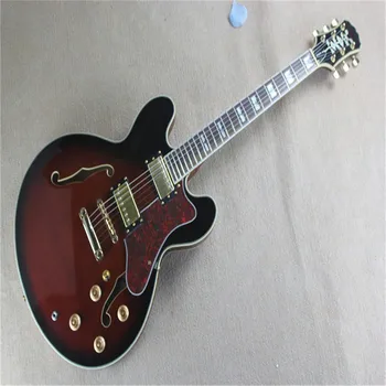 Полуполая электрическая джазовая гитара, G Custom, горячая продажа, высокое качество, в наличии