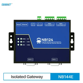 2-канальный RS485/RS232/RS422 для Последовательного сервера Ethnernet CDSENT NB124E POE TCP UDP MQTT HTTP Modbus Gateway TCP- RTU Watchdog