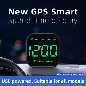 Новый компас, миль/ч, КМ /ч, Универсальный автомобильный головной дисплей, Цифровой GPS-спидометр, Сигнализация о превышении скорости, Спидометр