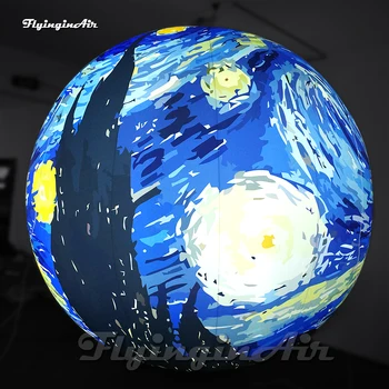 Фантастический подвесной воздушный шар, Большой надувной шар, Огромная сфера, картина маслом Ван Гога 