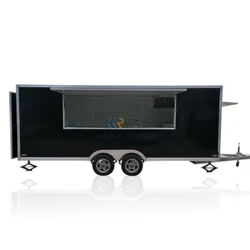 5,5-метровый фургон для перевозки еды, США, Индивидуальный трейлер для продажи уличных закусок, тележка для продажи пиццы, Фургон для продажи