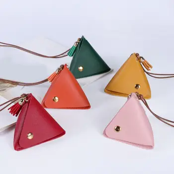 Удобный мини-кошелек, яркий нежный женский кошелек, очаровательный треугольный кошелек для мелочи