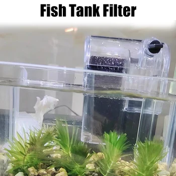 Кислородный погружной очиститель воды Водяные насосы Внешний подвесной фильтр для аквариума с рыбками Mini Fish Tank Filte