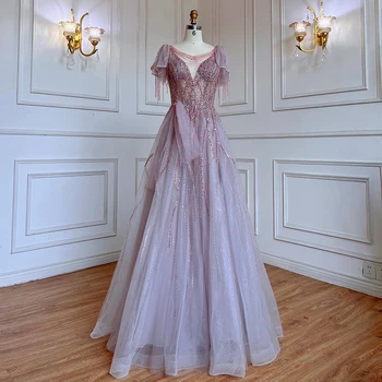 Платья для выпускного вечера Serene Hill Розового цвета с арабской кисточкой, расшитые бисером, Элегантные вечерние платья для выпускного вечера 2023 года для девочек LA72066