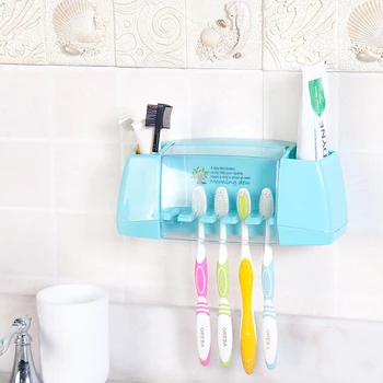 Многофункциональный держатель для зубных щеток, Пылезащитное хранение Аксессуаров для ванной комнаты, Практичная прочная домашняя стойка для монтажа, Набор инструментов для ванной комнаты