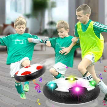 Спортивные дети Левитируют, подвешивая футбольный мяч на воздушной подушке, плавающий пенопластовый футбольный мяч со светодиодной подсветкой, скользящие игрушки, футбольные игрушки, подарки для детей
