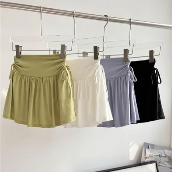 Мягкие модальные теннисные шорты 2в1 Essential Sport Для женщин, для отдыха, для тренажерного зала, юбка для гольфа с внутренним карманом, Шорты