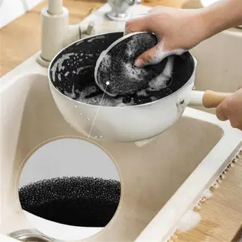 Щетки для чистки Многофункциональная двусторонняя прочная салфетка для мытья посуды Кухонная губка Губки Yuanbao высокой плотности