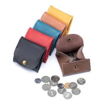 6 цветов, портативный кошелек для монет из натуральной кожи, винтажный дизайн, индивидуальные наушники, держатель для наушников, сумка для женщин, мужской мини-кошелек