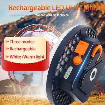 USB Перезаряжаемый светодиодный фонарь для кемпинга с магнитным зумом, Беспроводной Портативный фонарь, лампа для палатки, Техническое обслуживание наружного освещения